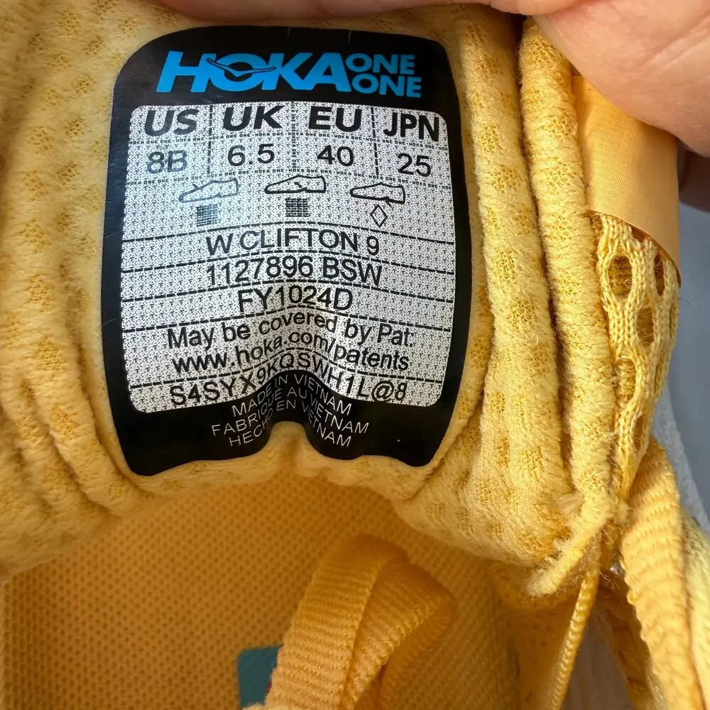 HOKA Clifton 9 Women's Running Shoes Blanc De Blanc / Swim Day Size 8B - Picture 7 of 7